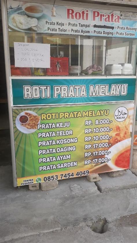 Carta Del Restaurante Roti Prata Melayu Cekgu Batam