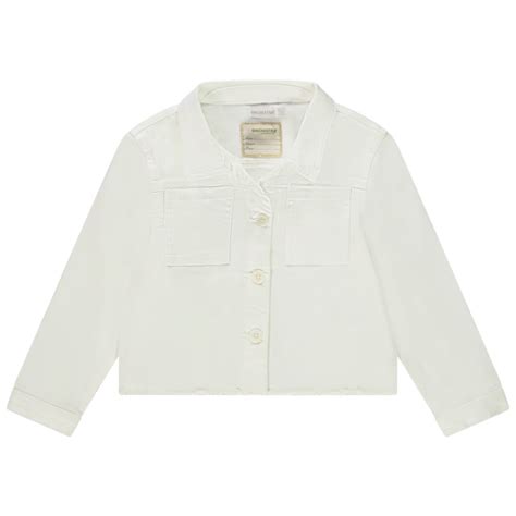 Veste En Jean Style Worker Finition Raw Cut Pour Fille