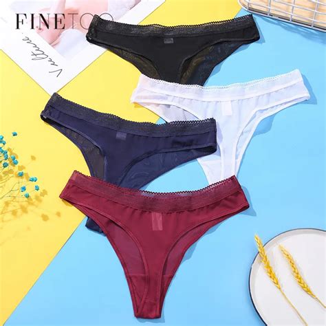 Finetoo Pcs Set Sexy Thongs Women M Xl Lace Mesh G String Sexy Ultra