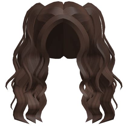 Preppy Wavy Pigtails Popular Girl Hair In Brown Roblox Item Rolimon S