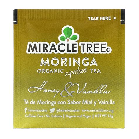 Miracle Tree Moringa Organic Superfood Tea Honey Vanilla Caffeine