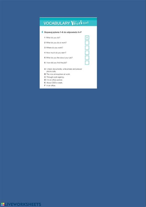 155681 Jobs Vocabulary Exercises Beatawk