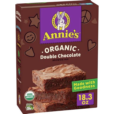 Annie S Organic Brownie Mix Double Chocolate Made With Real Chocolate Chips 18 3 Oz