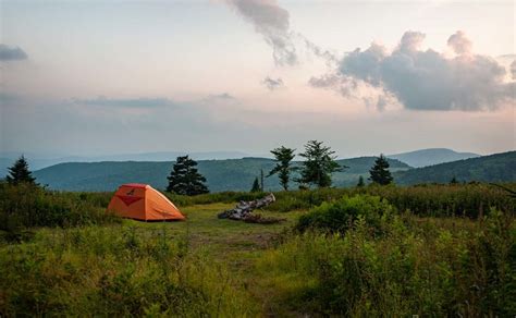 Camping and Hiking in Grayson Highlands State Park, VA