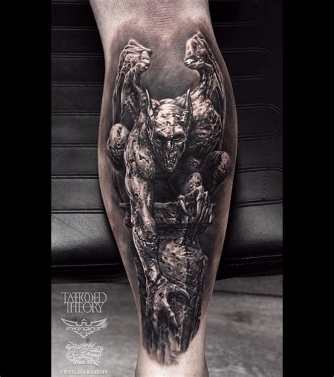 Gargoyle Tattoo, 8 hours to complete by Javier Antunez, Owner/Artist at Tattooed Theory in Miami ...