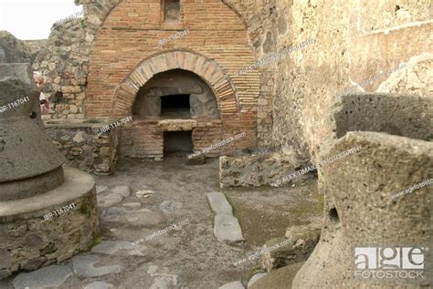 Former Bakery In Pompeji Italy Europe Stock Photo Picture And