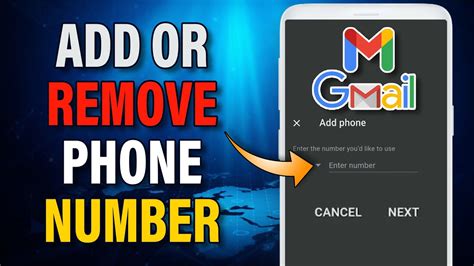 How To Add Or Remove Phone Number In Gmail Account Change Google