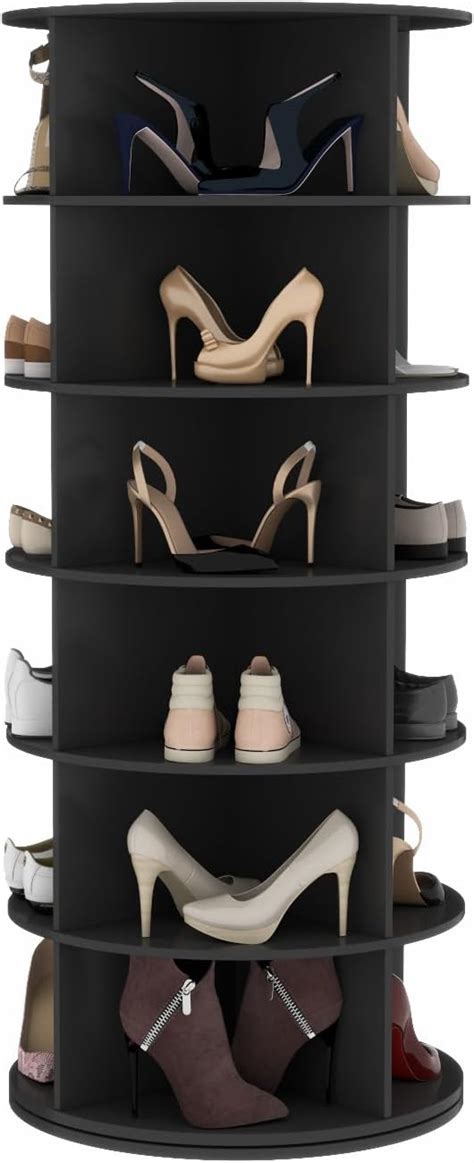 Amazon 7 Tier 360 Rotating Shoe Rack For Entryway Spinning Shoe