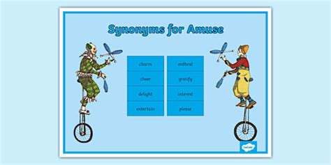 Amuse Synonym Word Mat Teacher Made Twinkl