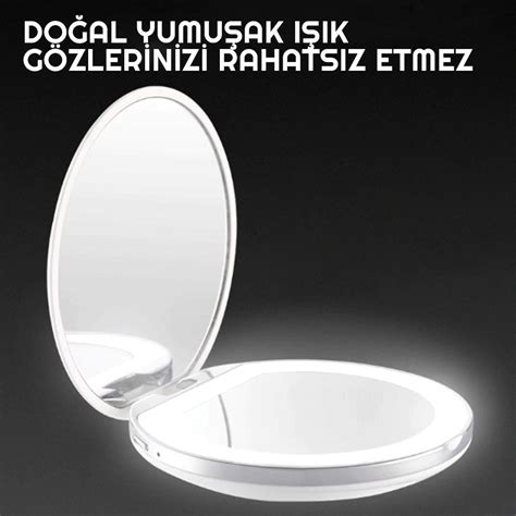 Exeo LED Işıklı Mini Cep Makyaj Aynası 3x Büyüteç Fiyatı