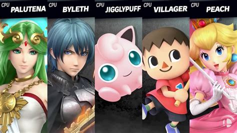 Super Smash Bros Ultimate Palutena Vs Byleth Vs Jigglypuff Vs