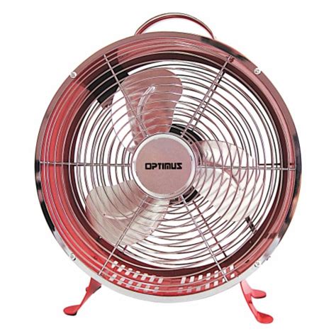 Optimus F Rd Inch Speed Portable Retro Drum Fan In Red One