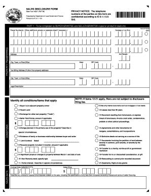 Indiana Sales Disclosure Form Fillable Fill And Sign Printable