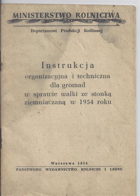 Instrukcja Ministerstwa Rolnictwa Niska Cena Na Allegro Pl