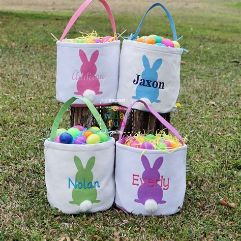 Easter Basket Personalized Easter Basket Monogram Easter Etsy