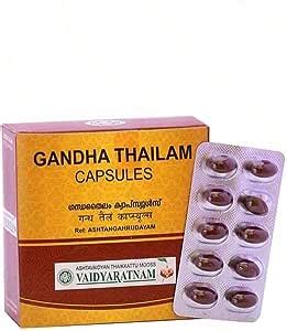 Amazon VAIDYARATNAM OSHADHASALA GANDHA THAILAM 100 Capsules By