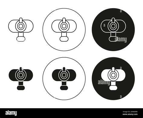 Web Camera Icon Vector Symbol Or Sign Set Collection In Black And White