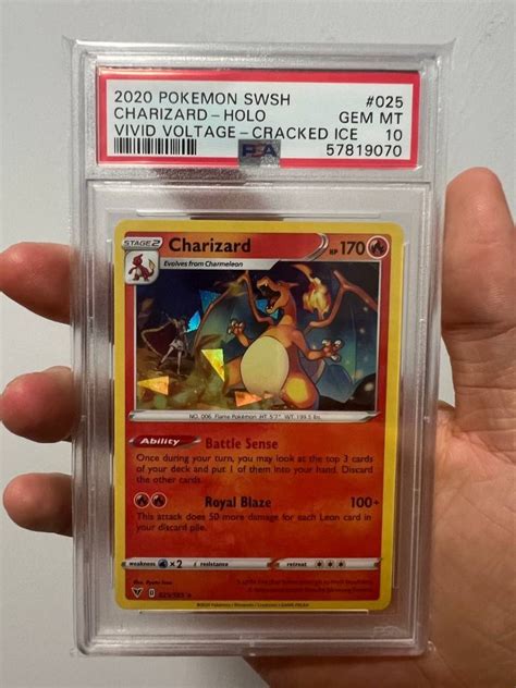 Pokemon Tcg Charizard Cracked Ice Holo Vivid Voltage Psa Hobbies