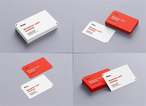 Free Rounded Corners Business Card Mockup Psd Files Good Mockups