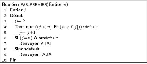 Équivalence langage algorithmique langage C