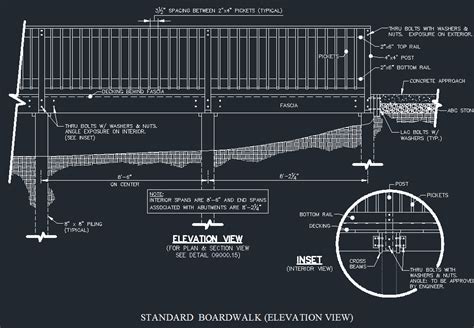 Wood Boardwalk Elevated Walkway Files Plans And Details