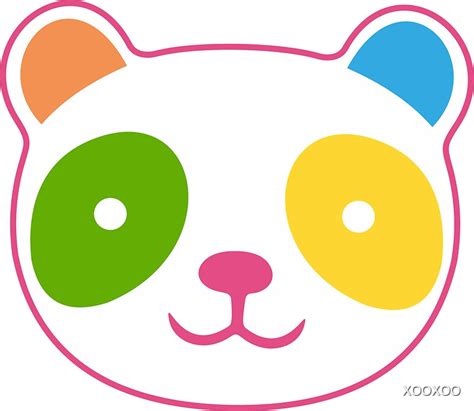 "Rainbow Panda" Stickers by XOOXOO | Redbubble