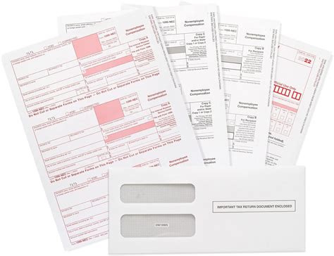 Blue Summit Supplies 1099 NEC Tax Forms 2022 With 25 Self Seal