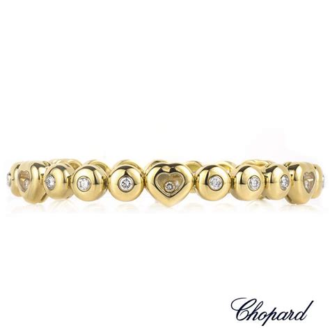 Chopard 18k Yellow Gold Happy Diamonds Heart Bracelet 8525640 Rich