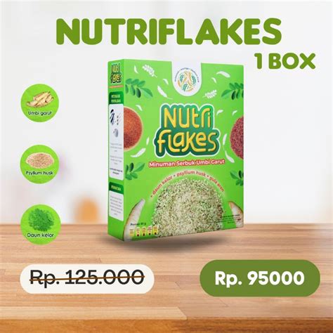 Jual Cereal Nutriflakes Original Sereal Umbi Garut Solusi Atasi Asam