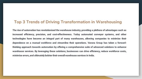 PPT Top 3 Warehouse Management Trends To Watch In 2023 PowerPoint