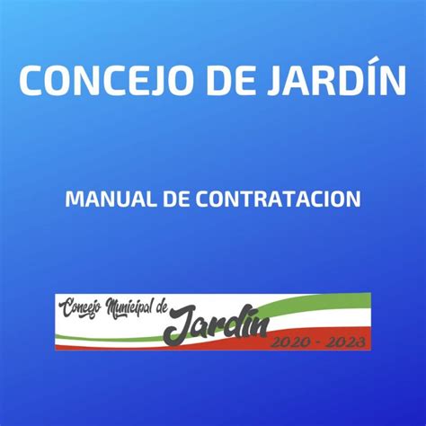 Manuales Archives Concejo Municipal de Jardín