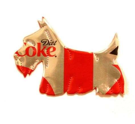 Diet Coke Puppy Dog Magnet Or Christmas Ornament Made From Recycled