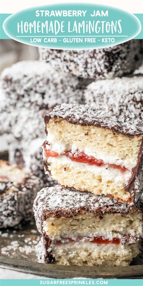 Gluten-free Lamington Recipe with Jam Filling (Low Carb Too!)