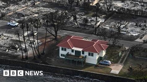 Hawaii Wildfires The Red Lahaina House That Survived Maui Fires