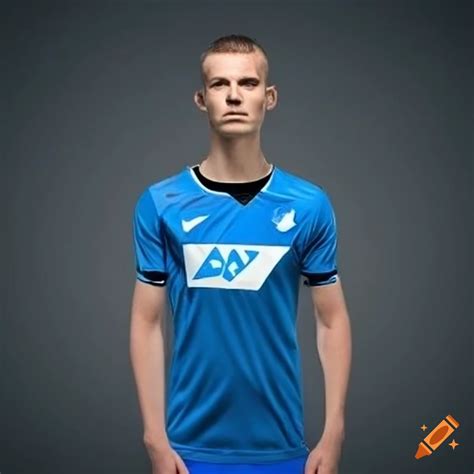 Soccer Player In Tsg 1899 Hoffenheim Shirt With Sap Logo On Craiyon