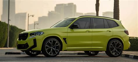 Rent Bmw X3m Competition Yellow In Dubai Suv Octane Car Rental Dubai