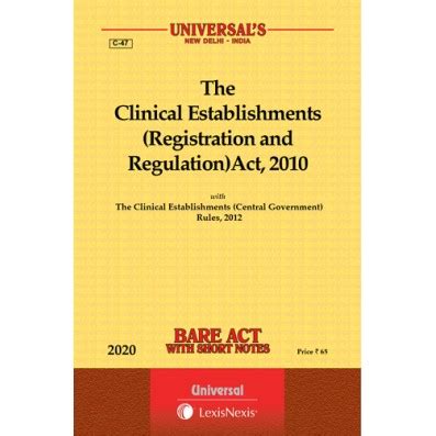 Clinical Establishments Registration And Regulation Act 2010 BARE