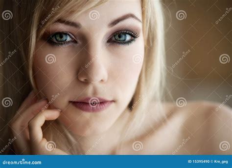 Beautiful Blond Girl Stock Photo Image Of Skin Soft 15395490