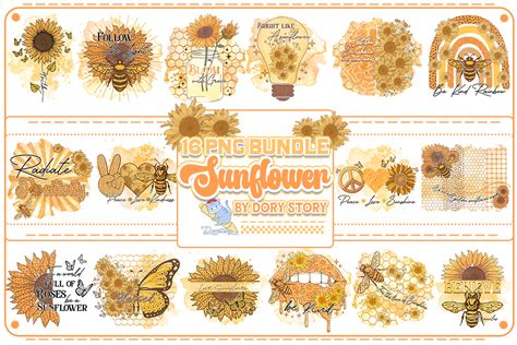 Sunflower Sublimation Bundle Graphic By Dori Story Creative Fabrica