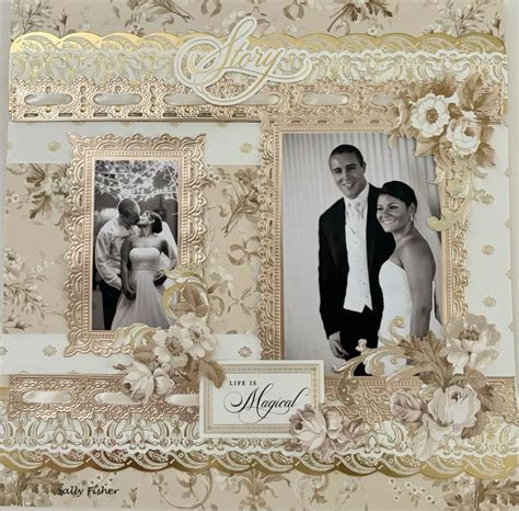 Scrapbook Layout Created With Anna Griffin Faded Rose Collection In