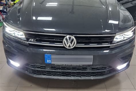 Instalare Faruri Full LED Ceasuri Digitale Bord Digital VW Tiguan 2 AD1