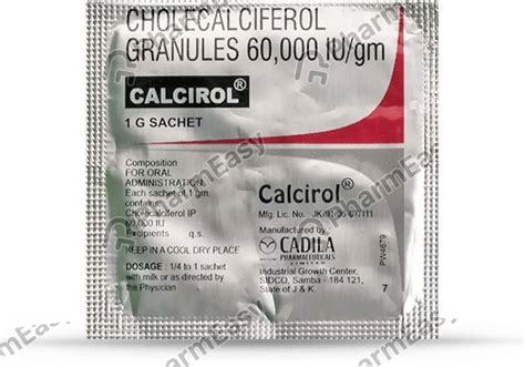 Calcirol 60000 IU Granules 1 Uses Side Effects Price Dosage