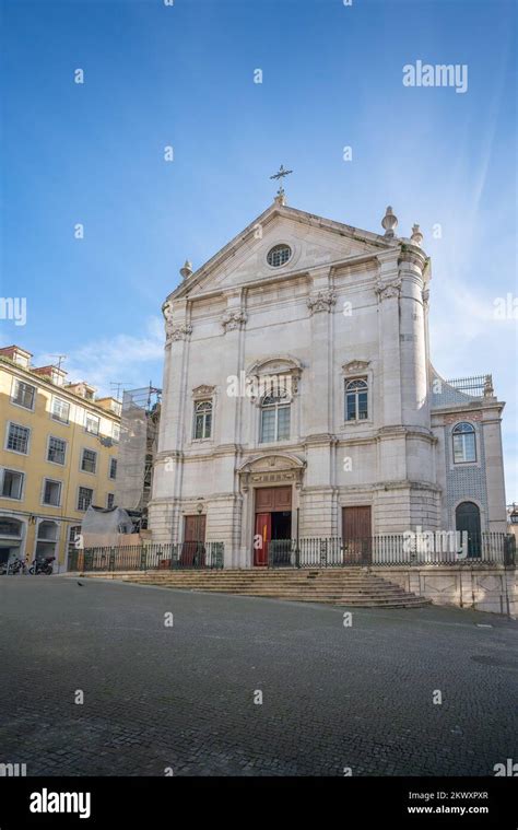 Saint Nicholas Church Igreja De Sao Nicolau Lisbon Portugal Stock