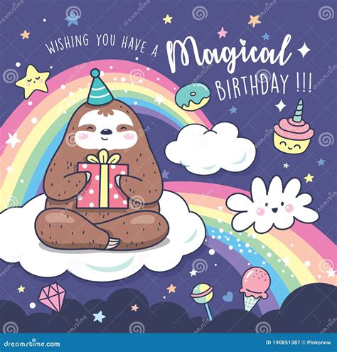 Have A Magical Birthday Stock Vector Illustration Of Party 190851387