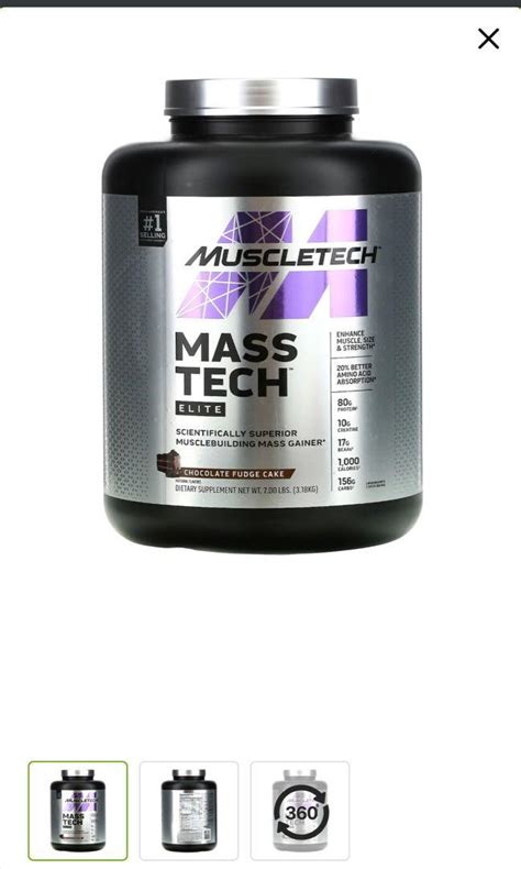 Muscletech Mass Tech Elite Creatine Included Mass Gainer Chocolate