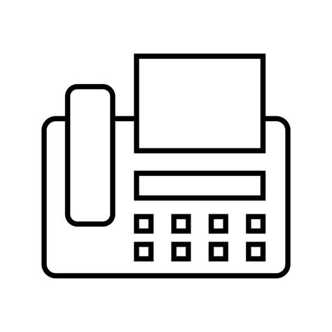 Fax Machine Line Black Icon 495362 Vector Art At Vecteezy