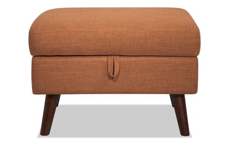 Bettie Russet Storage Ottoman Bobs Discount Furniture And Mattress Store