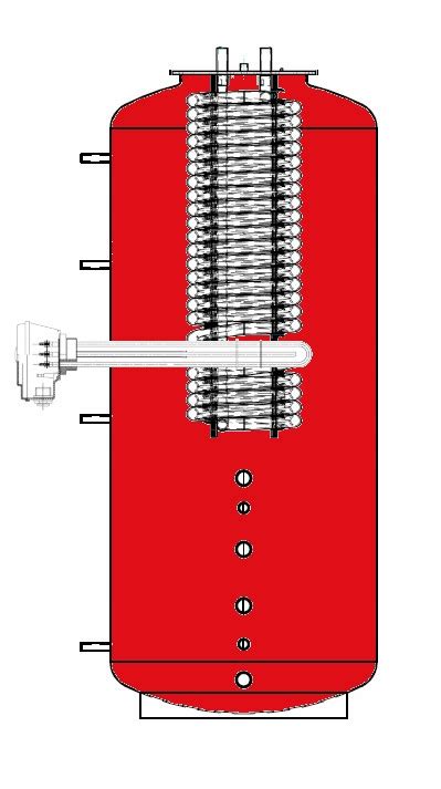 Zbiornik BUFOR ciepła kombinowany 1500l wężownica CWU inox 6 3m