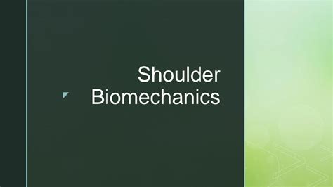 Solution Shoulder Biomechanics Presentation Studypool