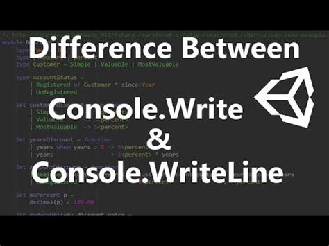 Difference Between Console Write And Console Writeline In C Basics